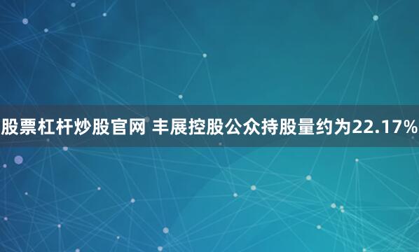股票杠杆炒股官网 丰展控股公众持股量约为22.17%